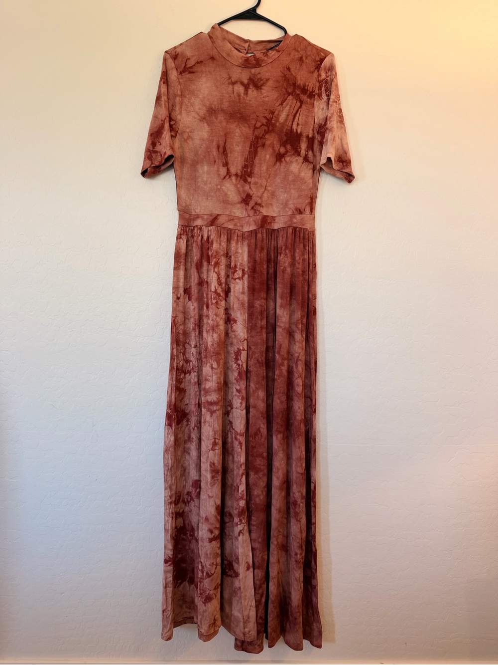 Dressed in LALA mock-neck tie-dye jumpsuit size large